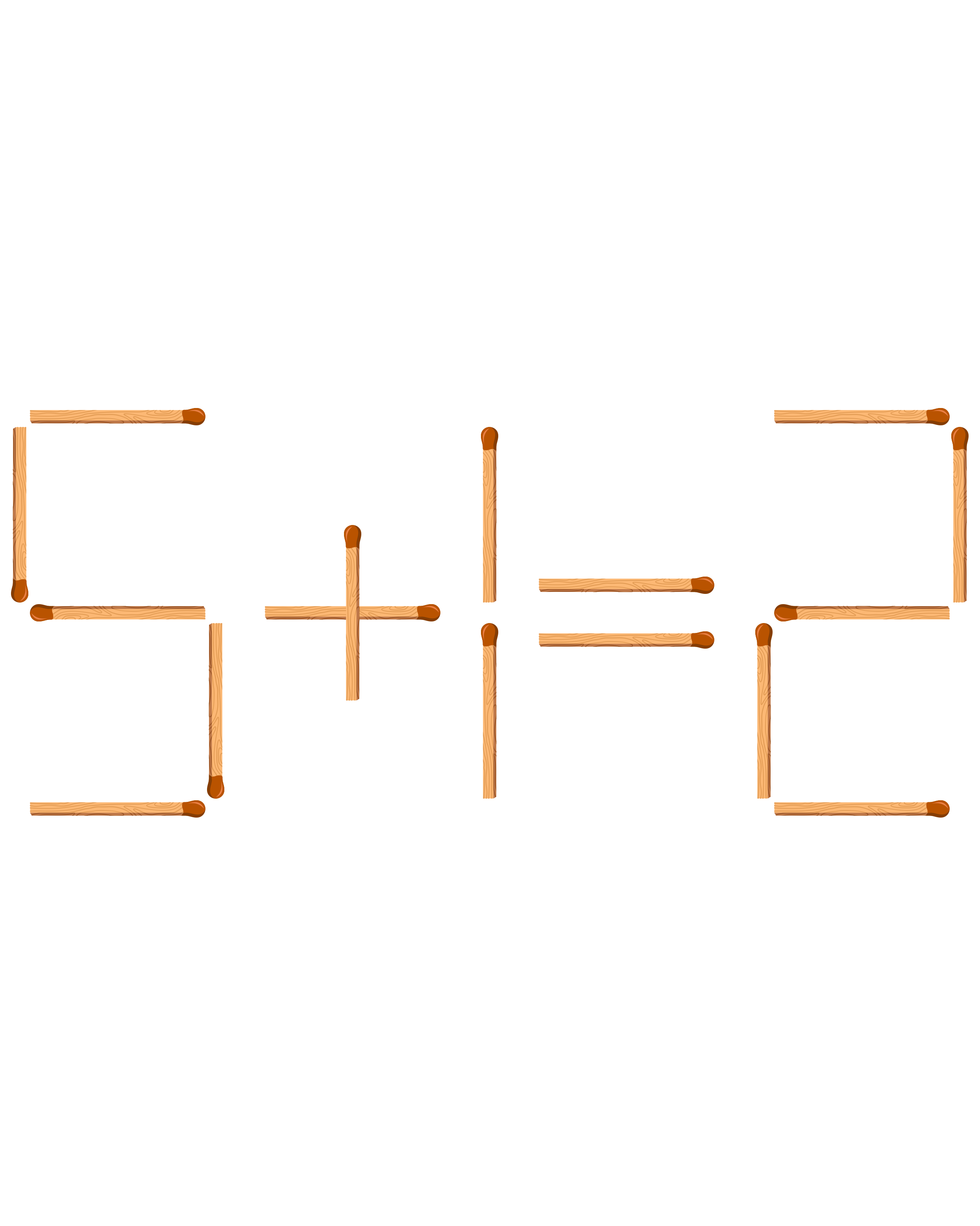 5 Plus 1 Math 5 Plus 1 Is Not 2 - Matchstick Puzzle