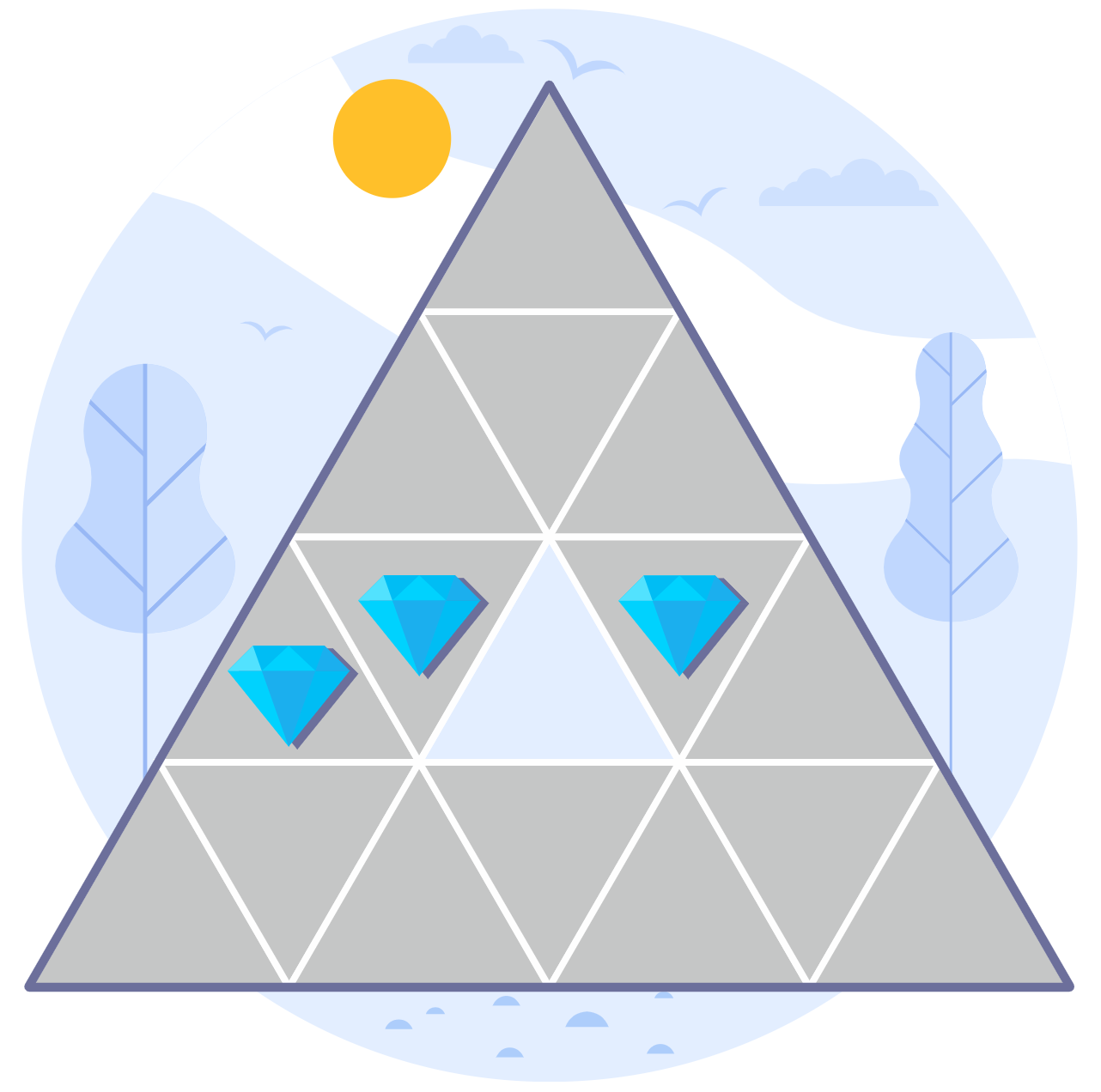 Triangular Frame into 3 Congruent Parts