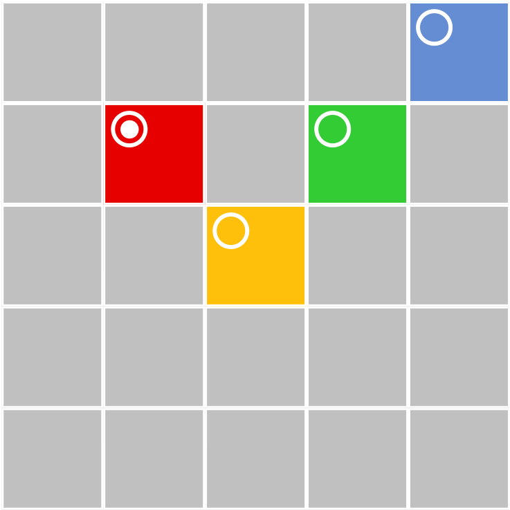 Square 5x5 into 4x4 and 3x3 Squares